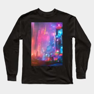 Japan Neon City Lights Long Sleeve T-Shirt